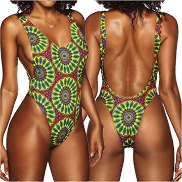 Shop MarcoJudy African Print One Piece Monokini Swimwear