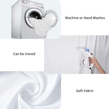 5X6.5FT White Backdrop, UTEBIT White Background for Photography, Photo Booth Backdrops for Photoshoo...