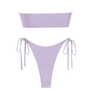 Stylish ZAFUL Ribbed Strapless Swimsuit for Women