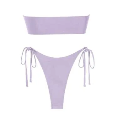 Stylish ZAFUL Ribbed Strapless Swimsuit for Women