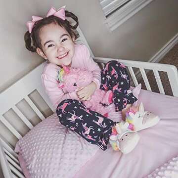 Caramella Bubble Cute Kids Unicorn Animal Slippers Plush Funny Anti Slip House Shoes for Boy and Girl Christmas Slippers for Kids