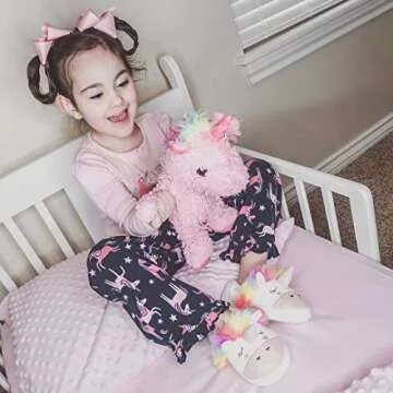 Caramella Bubble Cute Kids Unicorn Animal Slippers Plush Funny Anti Slip House Shoes for Boy and Girl Christmas Slippers for Kids