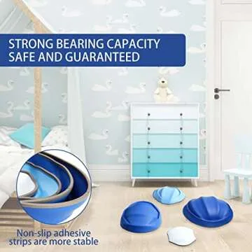 Makarci Stepping Stones for Kids - 5pcs Non-Slip Balance Rocks