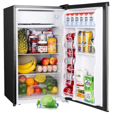 Upstreman 3.2 Cu.Ft Mini Fridge with Freezer - Perfect Dorm & Office Appliance