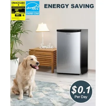 Upstreman Mini Fridge with Freezer for Dorms and Offices