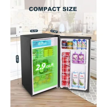 Upstreman Mini Fridge with Freezer for Dorms and Offices
