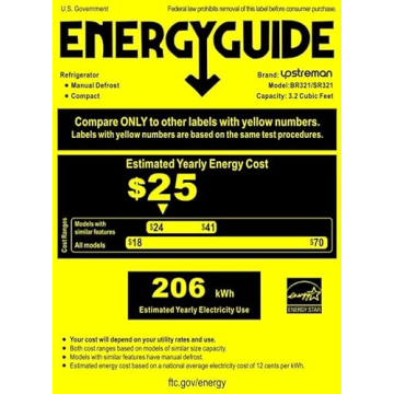 Upstreman Mini Fridge with Freezer for Dorms and Offices