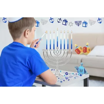 Elegant 7-Inch Hanukkah Menorah for Holiday Celebrations