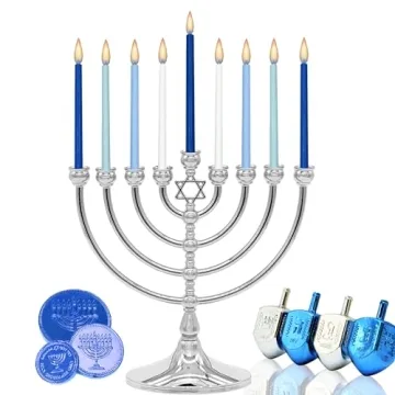 Elegant 7-Inch Hanukkah Menorah for Holiday Celebrations