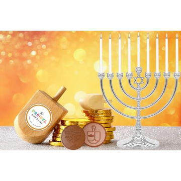 Elegant 7-Inch Hanukkah Menorah for Holiday Celebrations