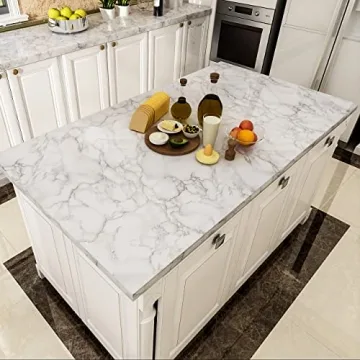YENHOME Peel and Stick Grey Marble Contact Paper