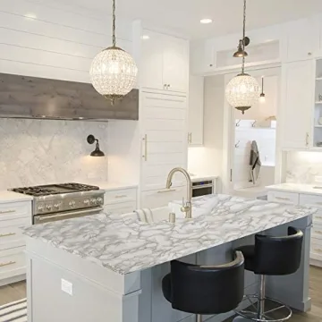 YENHOME Peel and Stick Grey Marble Contact Paper