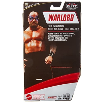 WWE Warlord Elite Collection Action Figure, 6 Inch/15.24 cm Tall Figure Features Deluxe Articulation, True FX Detailing, Swappable Hands, and Iconic Accessories