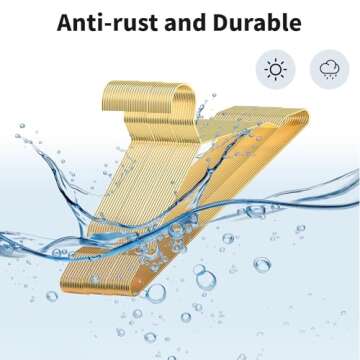 SPECILITE Metal Wire Clothes Hangers Bulk 30 Pack with Notches for Standard Size Coats, Shirts, Suits, Pants, Heavy Duty, Space-Saving, Gold