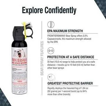 SABRE Frontiersman Bear Spray 9.2 oz - Maximum Strength with Quick Draw Holster