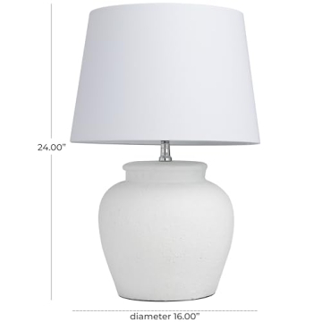 Deco 79 Cement Stone Room Table Lamp - Modern Accent Light