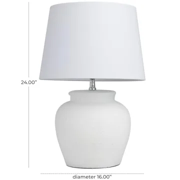Deco 79 Cement Stone Room Table Lamp - Modern Accent Light