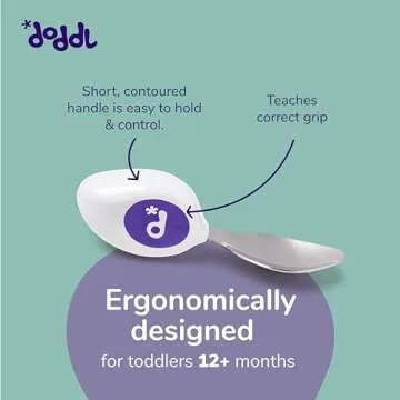 doddl Toddler Utensils - Self Feeding Cutlery Set for Ages 1-3