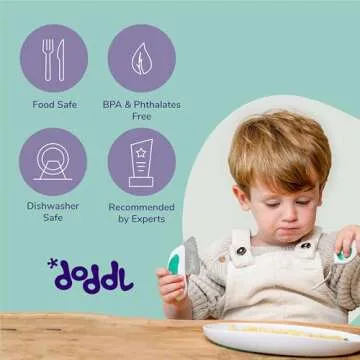 doddl Toddler Utensils - Self Feeding Cutlery Set for Ages 1-3