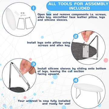 Embaarc Non-Slip Arm Rest for Acrylic Nails | Sturdy, Easy to Assemble Hand Rest for Nails | Easy to Clean Nail Arm Rest Stand with Comfortable and Elegant Design