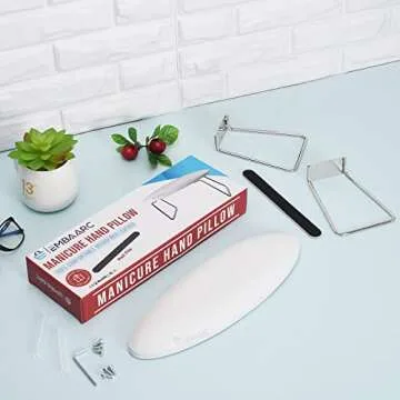 Embaarc Non-Slip Arm Rest for Acrylic Nails | Sturdy, Easy to Assemble Hand Rest for Nails | Easy to Clean Nail Arm Rest Stand with Comfortable and Elegant Design