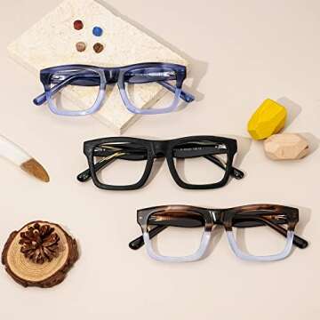 Stylish Zeelool Rectangle Eyeglasses Frame for All