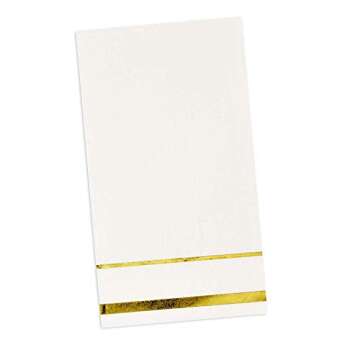 Gift Boutique Gold Trim Napkins - Elegant Disposable Dinnerware