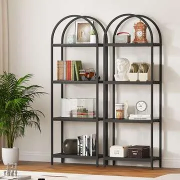 Yusong 4-Tier Arched Bookcase - Modern & Versatile Design