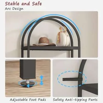 Yusong 4-Tier Arched Bookcase - Modern & Versatile Design