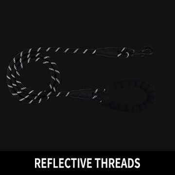 Panykoo 5/6 FT Strong Pet Dog Leash with Soft Padded Handle,Highly Reflective Rope for Night Walking,360-Degree Rotating Metal Buckle Without Tangles,Suitable for Small,Medium and Large Dogs.(6ft)