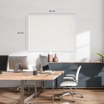 U Brands Stylish Linen Bulletin Board for Office Decor