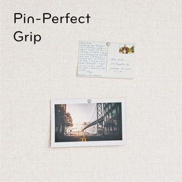 U Brands Stylish Linen Bulletin Board for Office Decor