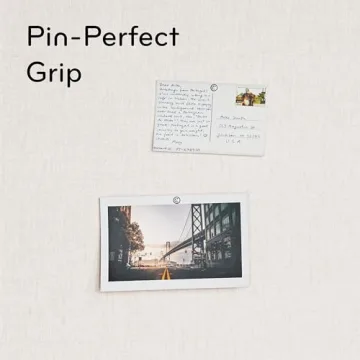 U Brands Stylish Linen Bulletin Board for Office Decor