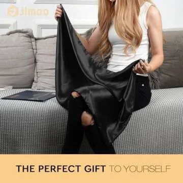 100% Mulberry Silk Pillowcase for Hair and Skin, 22 Momme Pure Natural Silk Pillow Case Both Sided with Zipper, Pillow Cover for Women Mom Men (Black, Standard 20''×26'')