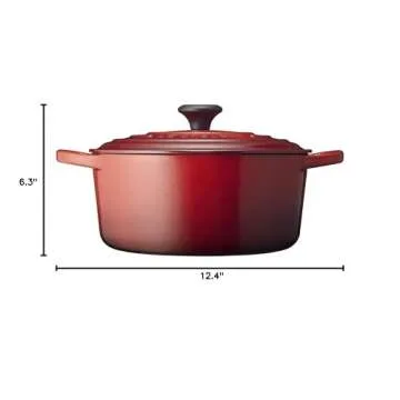 Le Creuset Enameled Cast Iron Signature Round Dutch Oven, 4.5 qt., Cerise