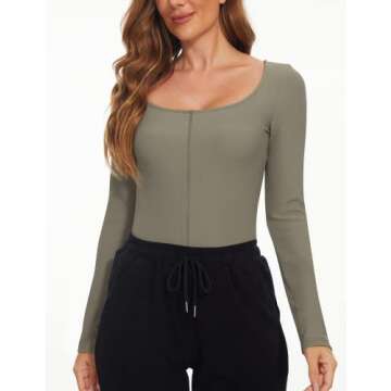 MISSACTIVER Women's Stylish Long Sleeve Workout Top