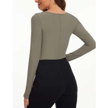 MISSACTIVER Women's Stylish Long Sleeve Workout Top