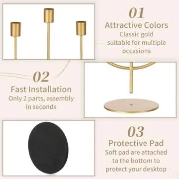 Elegant Gold Candlestick Holders for Home Decor