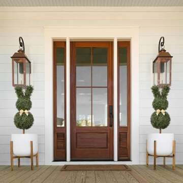 LUWENER 3FT Topiary Trees Artificial Outdoor-Artificial Rabbit Shaped Topiary Trees-UV-Resistant-Indoor Outdoor Home Front Porch Decor（2pcs）