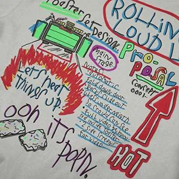 Arnodefrance Rolling Loud LA Sweatshirt Hip Hop Rapper Graffiti Print Sweatshirts Crew Neck Cotton Sweatshirt Apricot