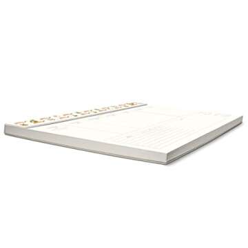 Orange Circle Studio 2022-2023 Weekly Desk Calendar Planner - 17-Month Planner with a Weekly View, To-Do List, & Goal Tracker - Turtle Garden