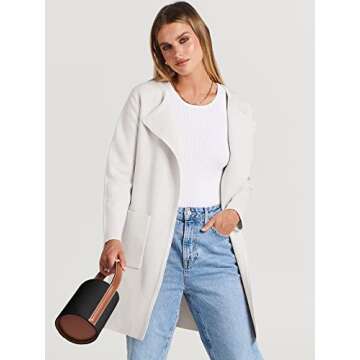 Stylish ANRABESS Women's Open Front Knit Cardigan