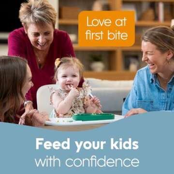 NumNum Baby Spoons Set, Feeding Littles x Silicone Pre-Spoon GOOtensils for Baby Led Weaning, Self-F...