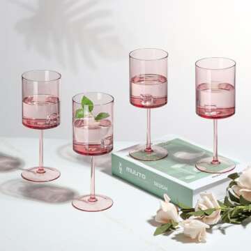 Elegant Blush Pink Plastic Wine Glasses for Parties