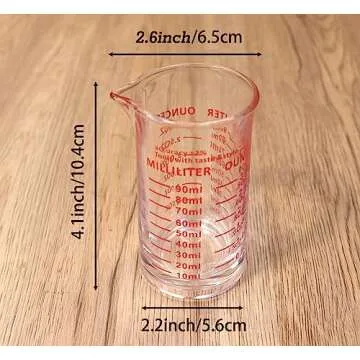 Shot Glass Measuring Cup 3oz for High Precision Cooking
