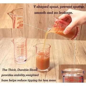 Shot Glass Measuring Cup 3oz for High Precision Cooking