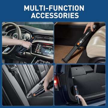 Hiboy 2 in 1 Tire Inflator Portable Air Compressor with Cordless vacuuming Function, 2X Faster Inflation, 150PSI Cordless Air Pump with 10kPa Powerful Vacuuming Function, 5000mAh Powerful Battery