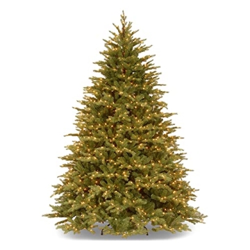 National Tree Company Pre-Lit 'Feel Real' Artificial Full Christmas Tree, Green, Nordic Spruce, Whit...