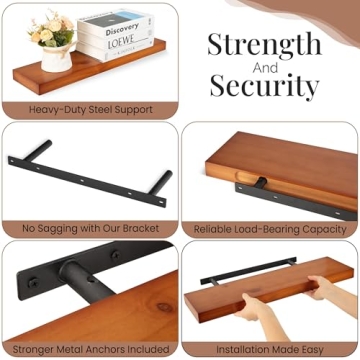 Imperative Décor Floating Wall Shelves - Durable & Elegant Wood Shelving