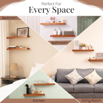 Imperative Décor Floating Wall Shelves - Durable & Elegant Wood Shelving
